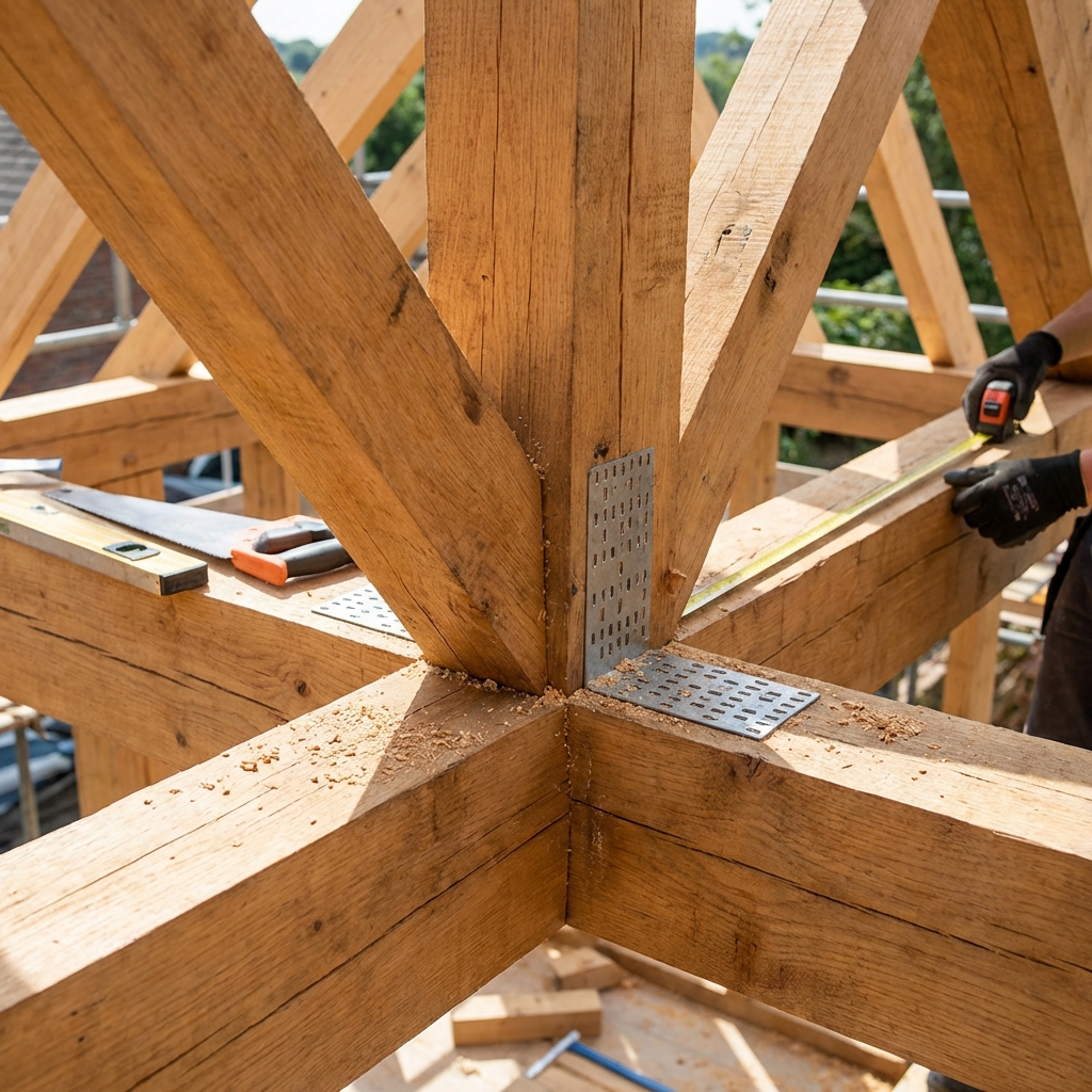 Authentische Dachstuhlkonstruktion